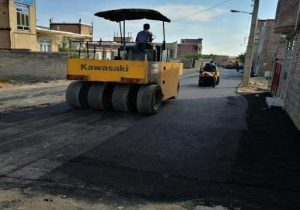 آسفالت ۶۹ هزار متر آسفالت معابر روستایی در گناباد