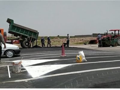 بازدید مسئولان قضایی از محور داوران – رفسنجان و ازسرگیری پروژه آسفالت