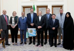 دیدار جمعی از سفرای کشورهای آمریکای لاتین مقیم تهران با وزیر امور خارجه