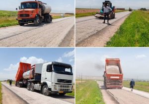 نهضت آسفالت در محور شوقآباد شیروان؛ روکش یک کیلومتر از مسیر روستایی با پیگیری عباس قدرتی زوارم