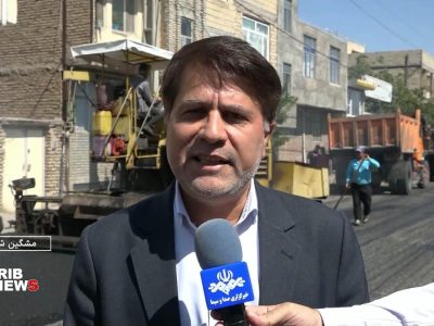 آسفالت ریزی در مشگین شهر و خلخال در اردبیل